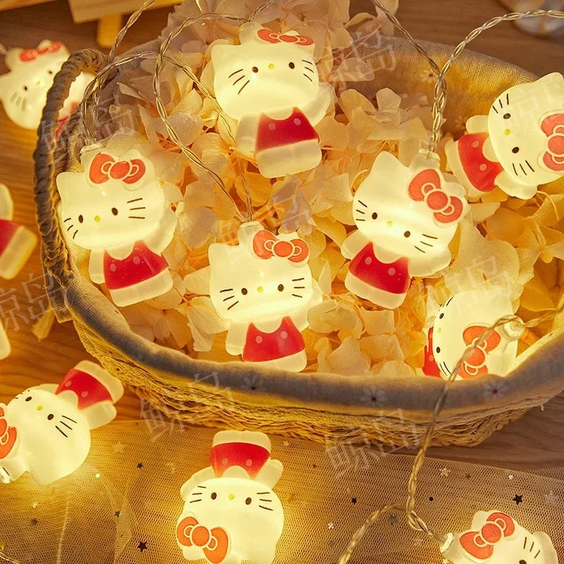 Lumières de Noël en forme de chaton