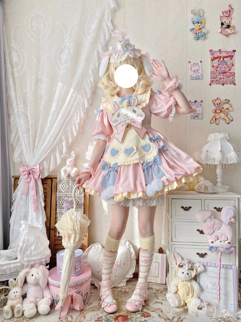 Robe Lolita Lapin de Pâques Pastel 28