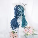 Perruque fendue Lolita Bleu 58