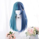 Perruque fendue Lolita Bleu 14