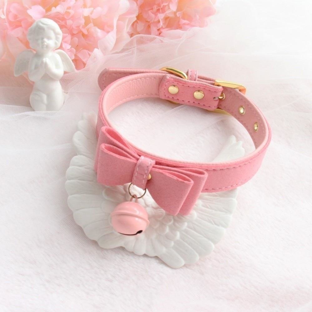 Collier pour chaton avec nœud et cloche