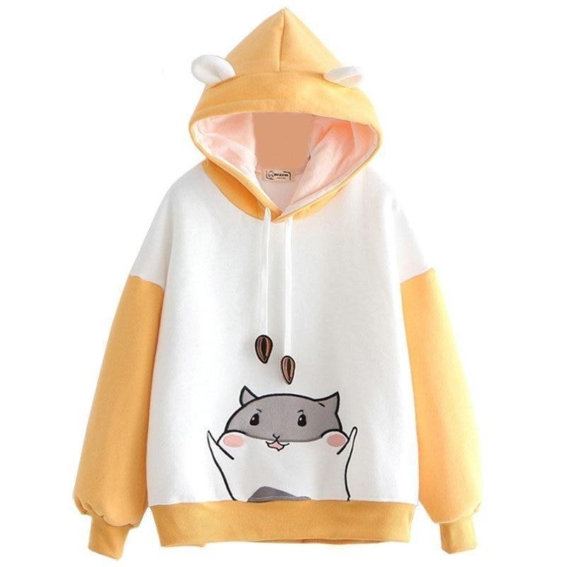Sweat à capuche petit hamster