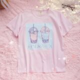 T-shirt chaton Bubble Tea