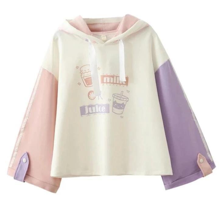 Sweat à capuche lait ou jus