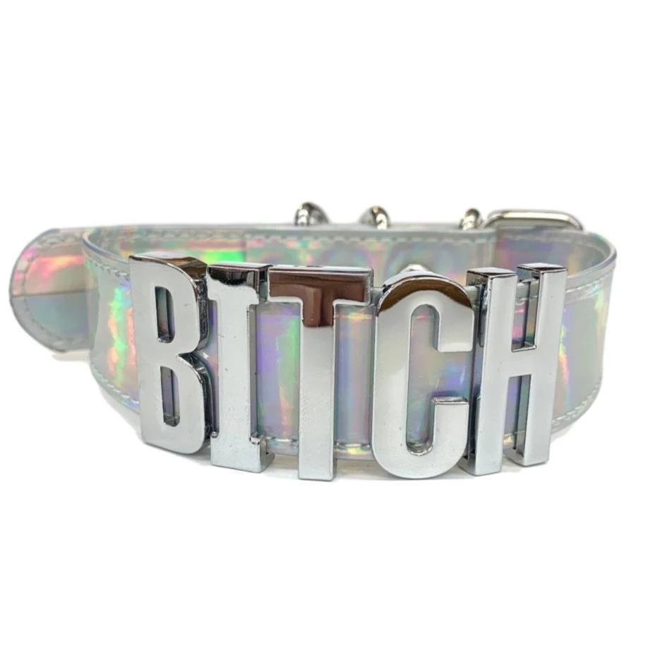 Collier holographique Bi*ch
