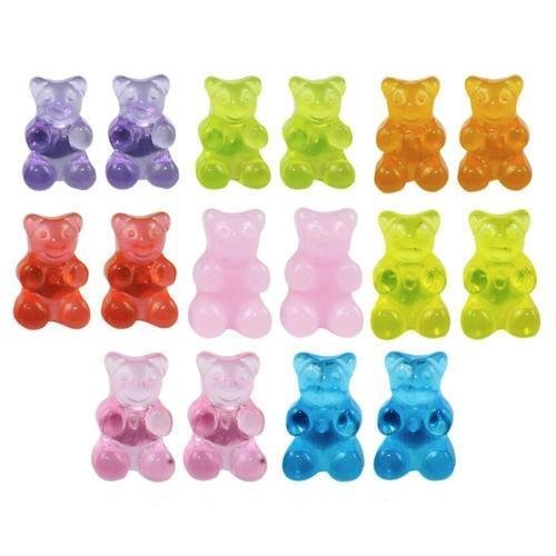 Boucles d'oreilles à tige en forme d'ours gommeux
