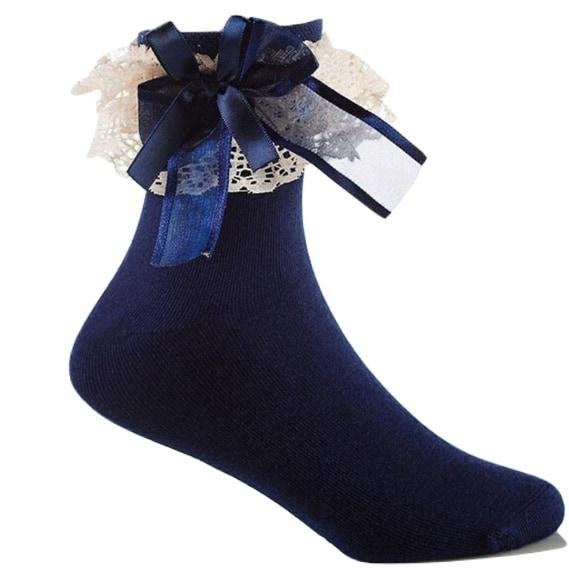 Chaussettes Princesse En Soie Et À Volants