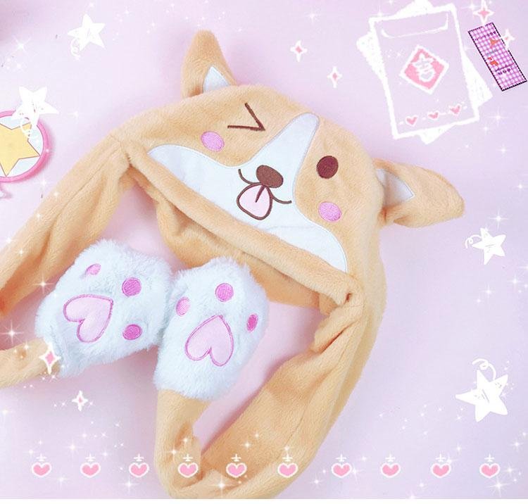 Chapeau en peluche flou Kawaii