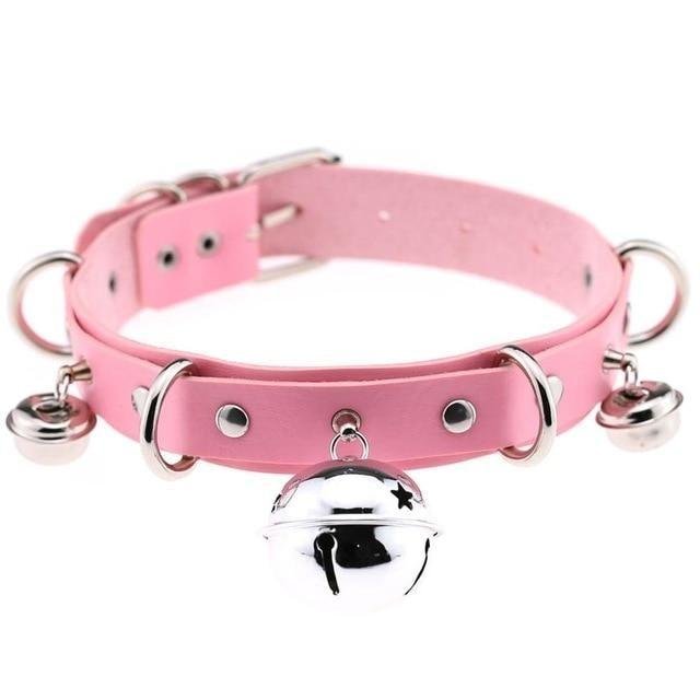 Collier de cloche de chat en cuir