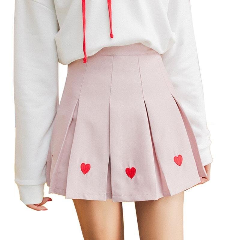 Jupe Plissée Coeur
