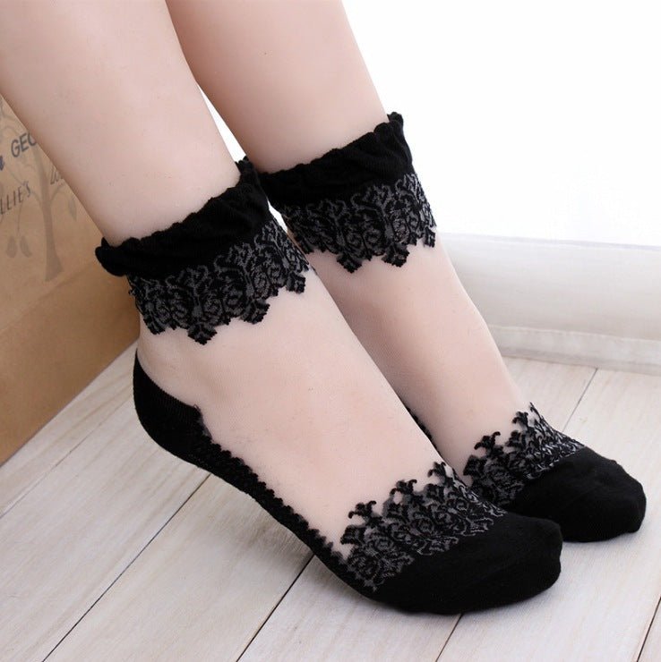 Chaussettes invisibles en dentelle