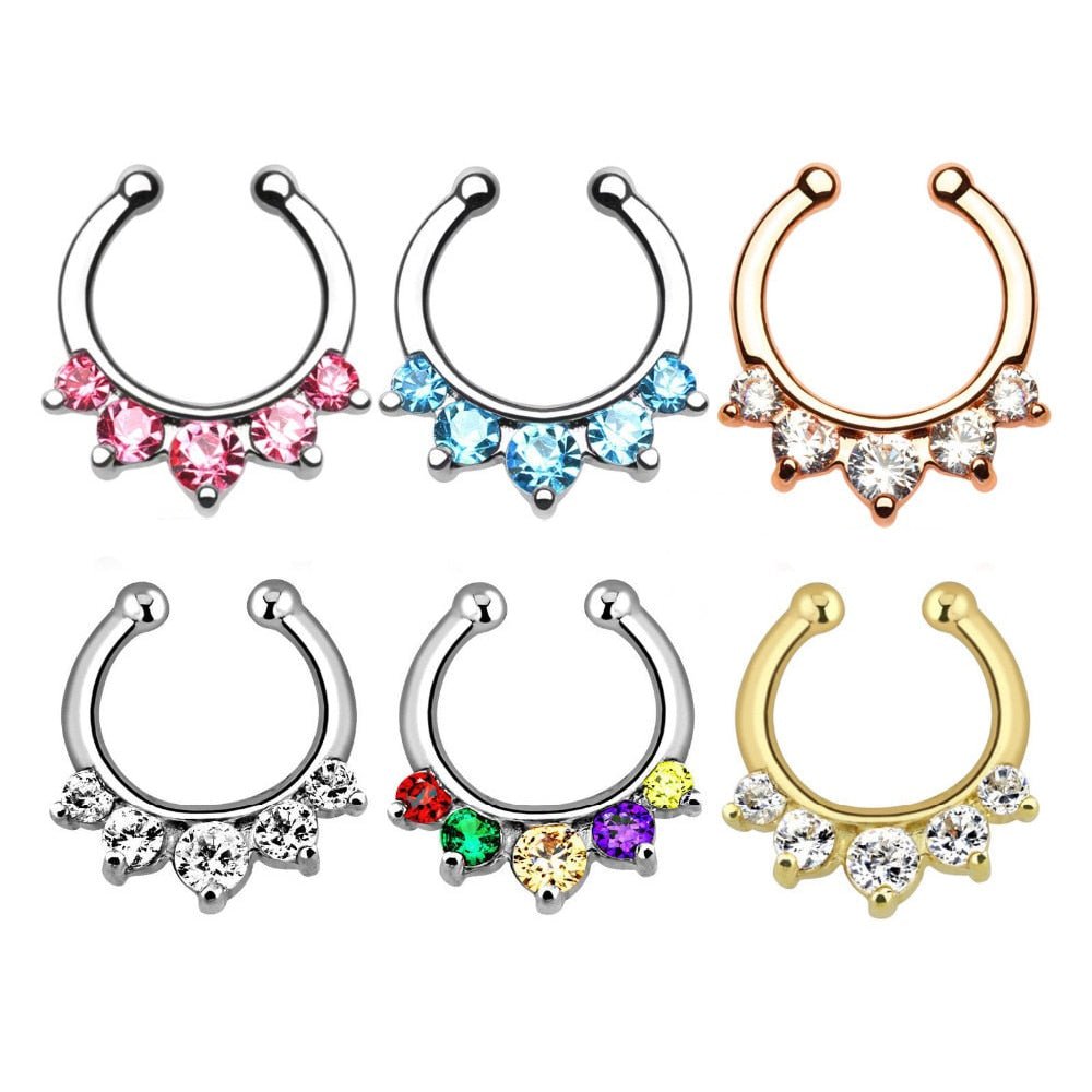 Faux anneau de nez septum