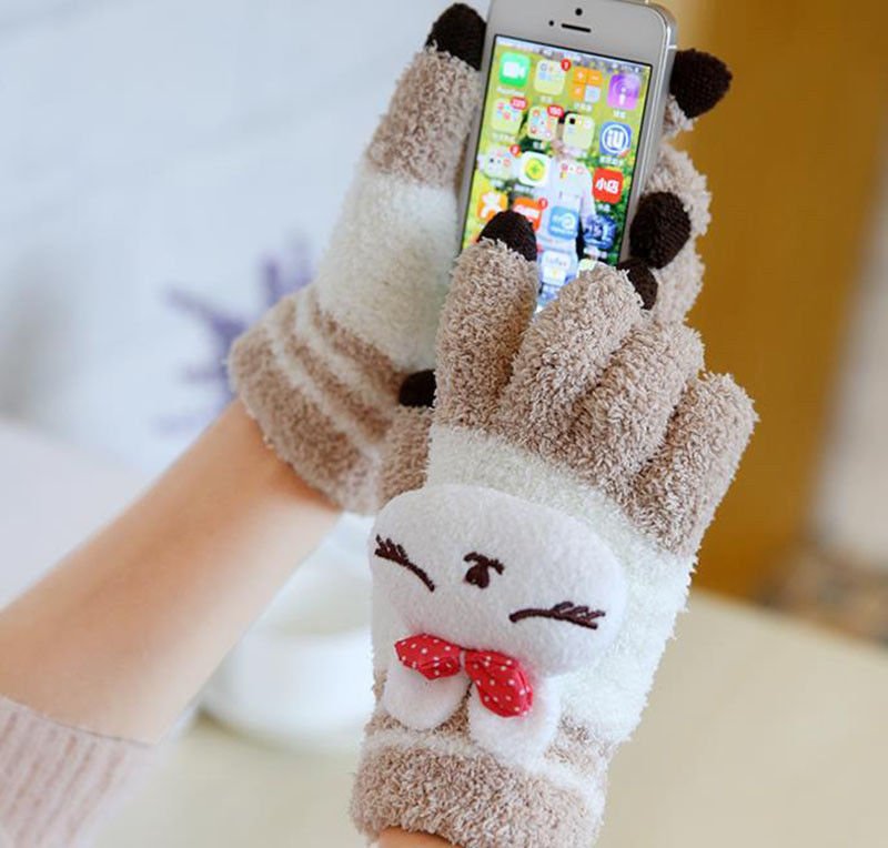 Mitaines Kawaii à écran tactile