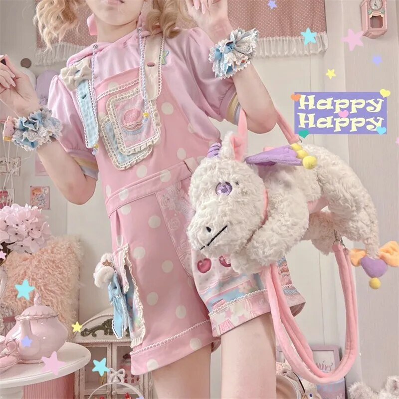 Sac à main en peluche Dragon Party Pastel