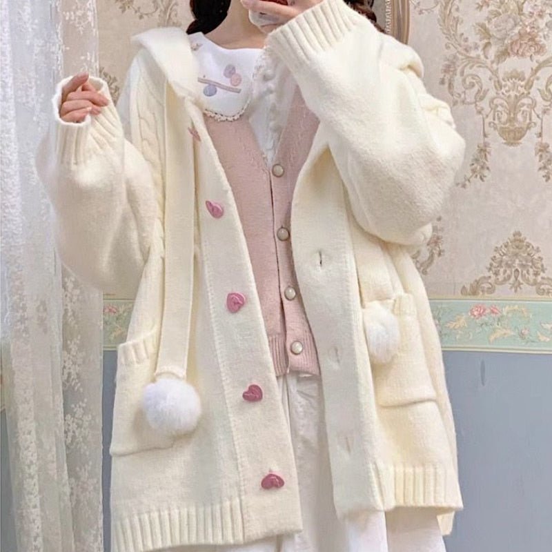 Cardigan Kawaii douillet