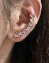 Bijou d'oreille coeurs scintillants