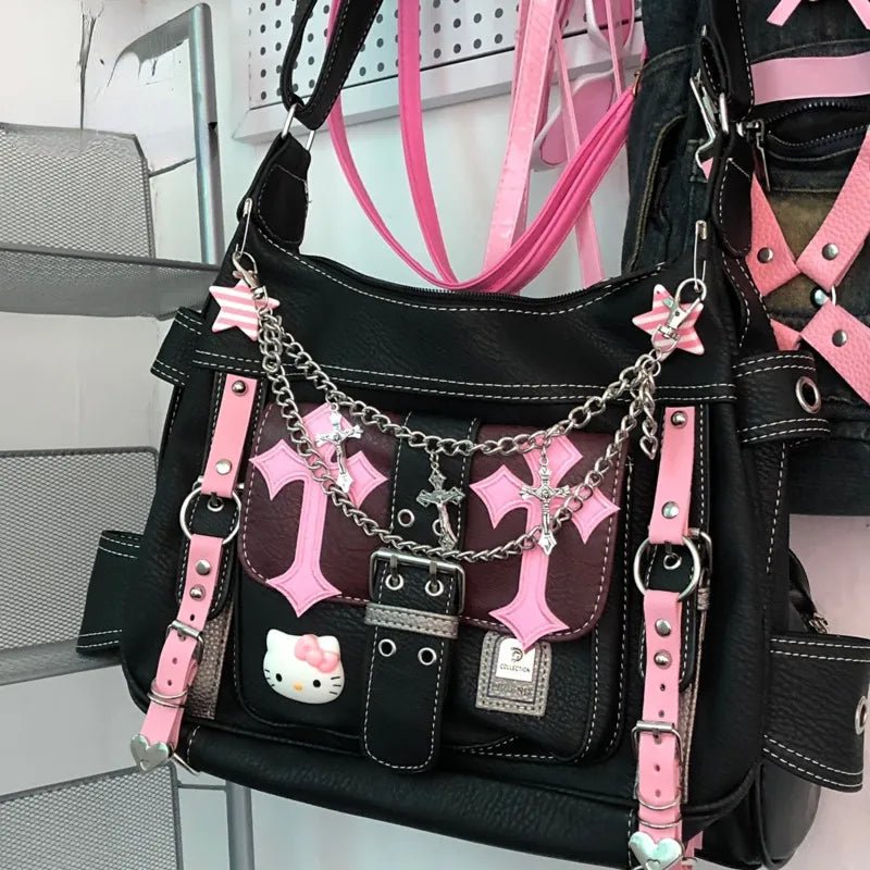 Sac messager pastel Goth Y2K