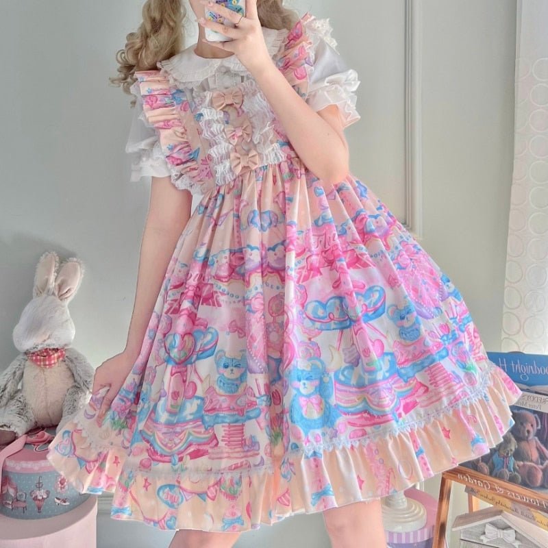 Robe Lolita de fête d'anniversaire Bubblegum