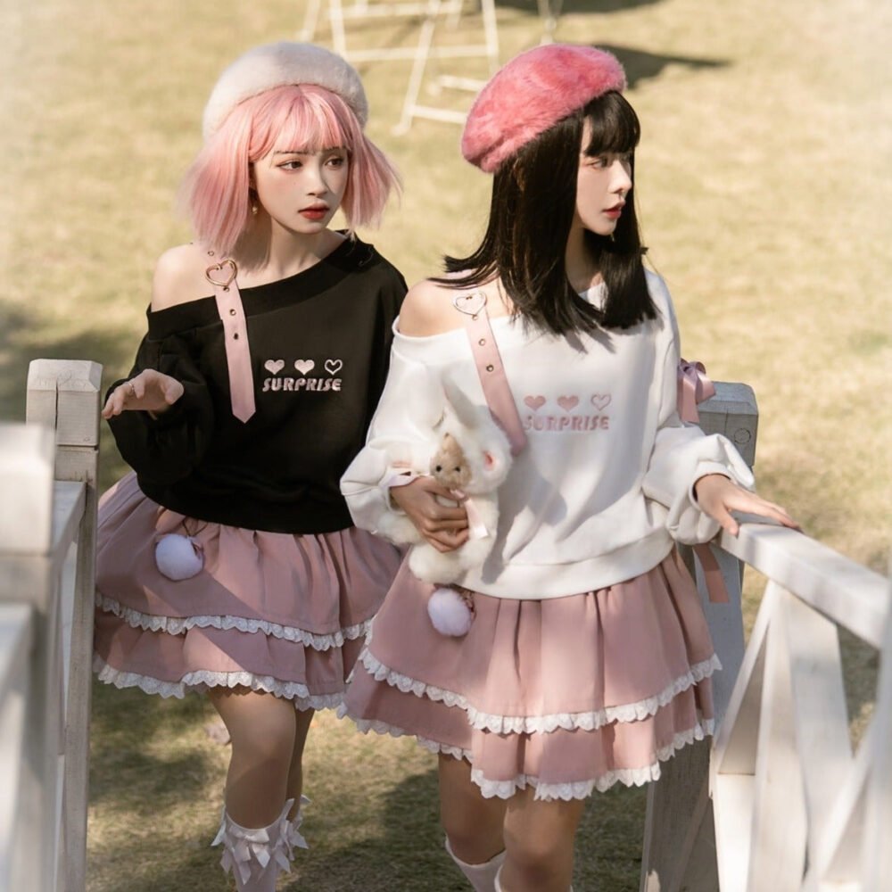 Surprenez-moi ensemble gothique pastel