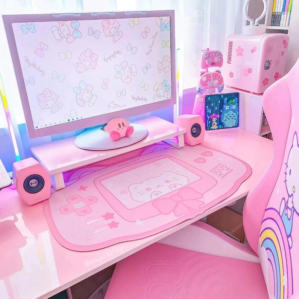 Tapis de souris de jeu chaton Kawaii