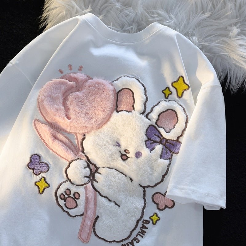 T-shirt moelleux lapin tulipe