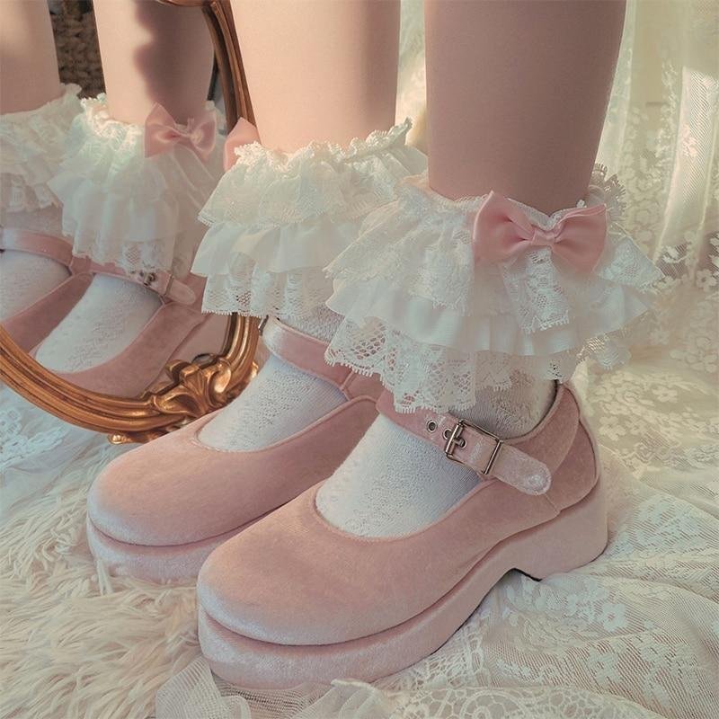 Chaussettes à volants féeriques