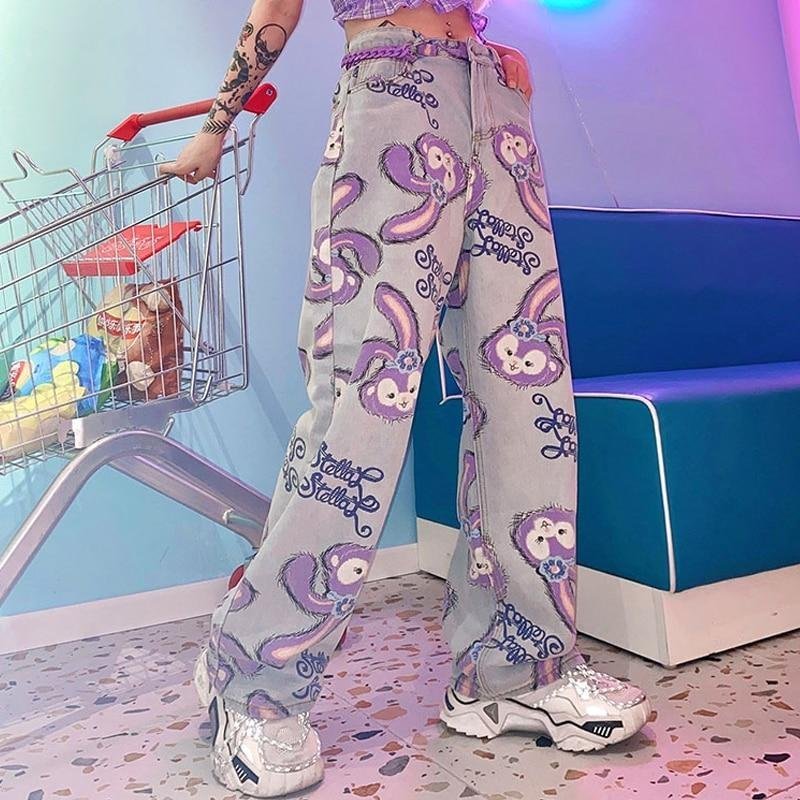 Jean en denim violet Bunny