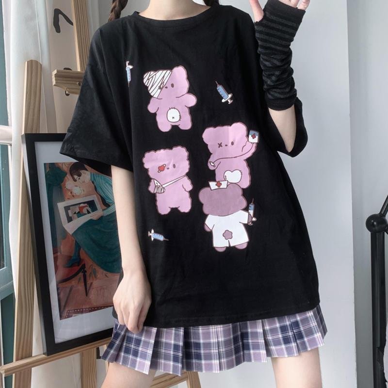 T-shirt surdimensionné Doctor Bear Menhera